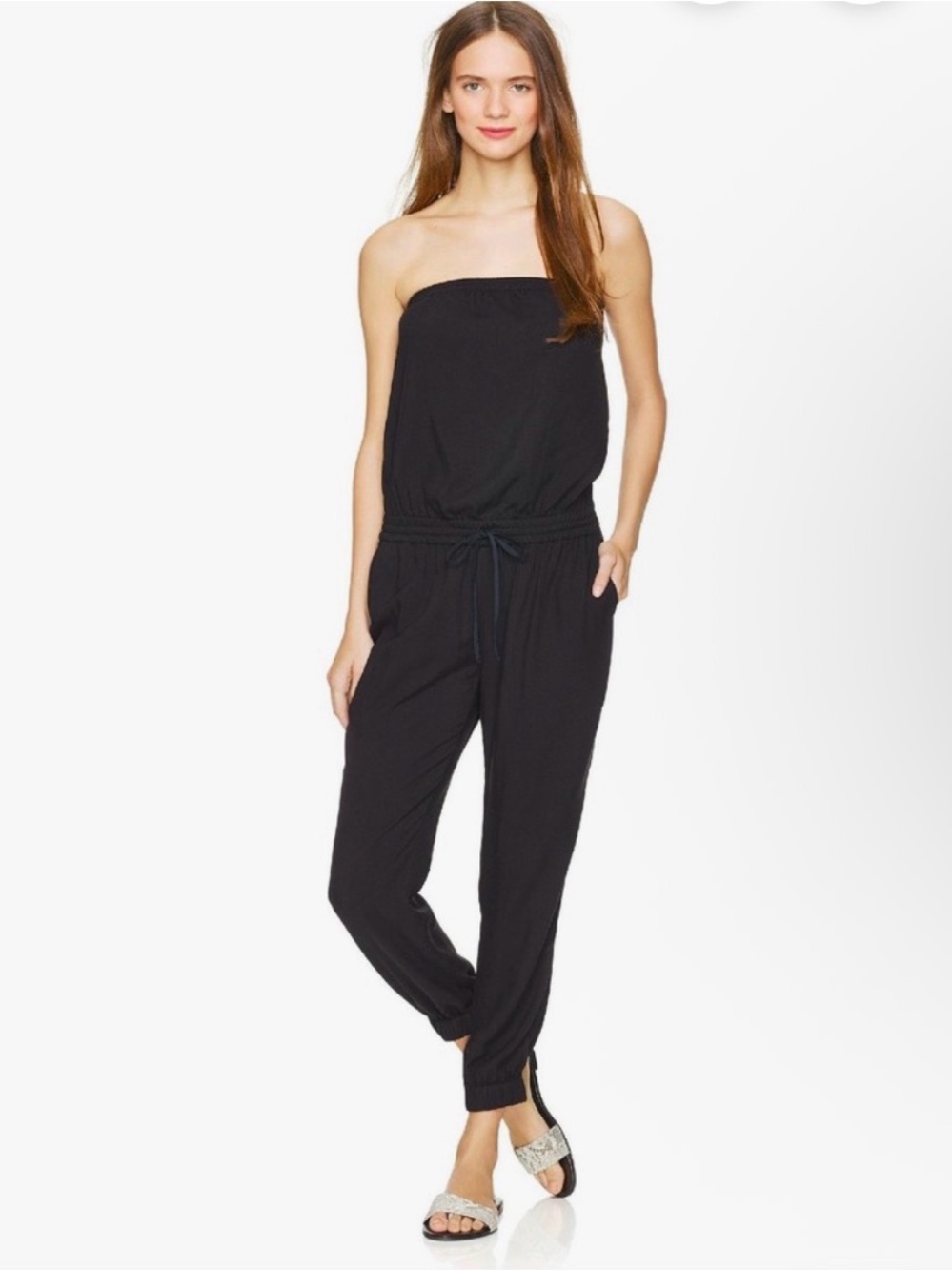 Aritzia Talula Strapless Jumpsuit, Black, size Small